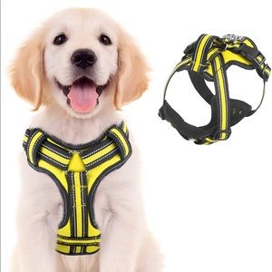 BOLUX Reflective Yellow Body Safety Harness Dog Walking NWT Size M Puppy Lead